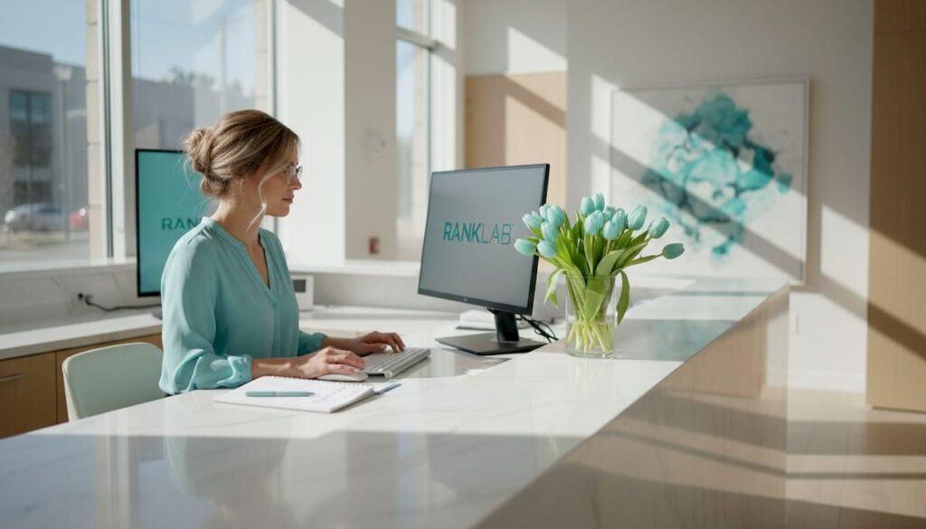 Receptionist handling med spa digital bookings